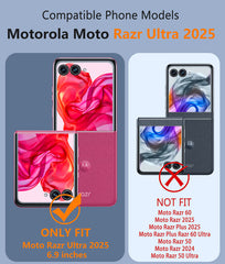 FNTCASE for Motorola Razr Ultra 2025 Phone Case: Clear Slim Anti Yellowing Shockproof Protective