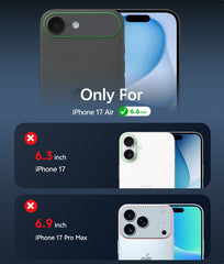 FNTCASE Schutzhülle für iPhone 17 Air mit Ringhalter, magnetischer Ständer, stoßfest, robuste Schutzhülle in Militärqualität mit Gürtelclip-Holster 