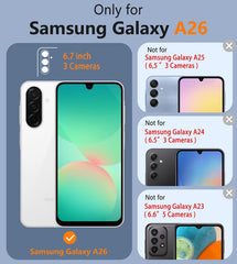 FNTCASE Hülle für Samsung Galaxy A26: Zweilagige Telefonhülle mit Fallschutz in Militärqualität und Gürtelclip-Holster | Robuster, langlebiger, stoßfester und strapazierfähiger Schutz 