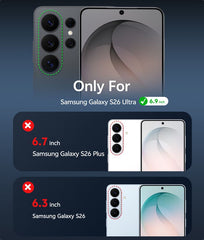 Magnetic Kickstand Case for Samsung Galaxy S26 Ultra 6.9”, Military Grade Protective Cover with Built-in Screen Protector & 2 Front Frames