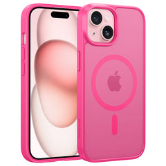 FNTCASE for iPhone 15 Phone Case: Magnetic Charging Shockproof Magsafe Support - Frosted Oil Spray Touch