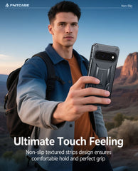 Google Pixel 11/ 11 Pro Case with Kickstand, Built-in Screen Protector, 2 Front Frames, 20FT Military Drop Protection, Shockproof TPU Rugged