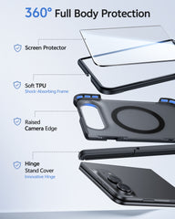 iPhone Duo Phone Case with Kickstand Hinge Protection Shockproof