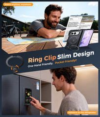 iPhone 18 Ultra 2026 with Hinge Protection Translucent Magnetic Rugged Case Featuring Ring Kickstand Military Grade Protection