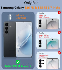 Samsung Galaxy S26 FE Case: Strong Magnetic Translucent Matte Slim Shockproof Protective Drop Protection Phone Cover