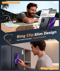 Samsung Galaxy Z Fold 8 with Hinge Protection Magnetic Rugged Case Featuring Ring Kickstand Military Grade Protection