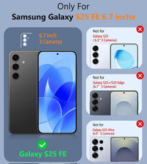 FNTCASE For Samsung Galaxy S25 FE Shock Protection Cell Phone Case Sturdy Cover with Non-Slip Texture
