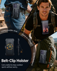 Motorola Moto G Power 5G 2026 6.7 Inch Phone Case: Rugged Protective Phone Case with Belt Clip Holster and Kickstand