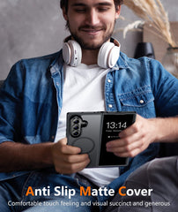 Samsung Z Fold 7 7.6 inch Phone Case: Magnetic Charging Shockproof Magsafe Support - Frosted Oil Spray Touch