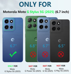 FNTCASE For Moto G Stylus 5G 2025 6.7 Inch Phone Case: Military Grade Shockproof with Built-in Screen Protector and Kickstand