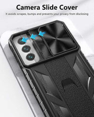 Galaxy S22 Military Grade TPU Matte Textured Bumper Cover with Kickstand - FNTCASE OFFICIAL