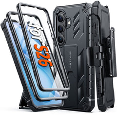Samsung Galaxy S26 Case with Belt Clip Holster and Kickstand Military-Grade Protection Includes 2 Front Frames and a Built-in Screen Protector