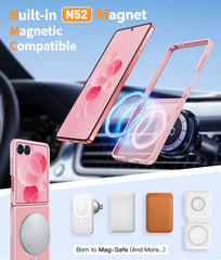 Samsung Z Flip 7 Handyhülle: Magnetisches Laden, stoßfeste Magsafe-Unterstützung – Frosted Oil Spray Touch 