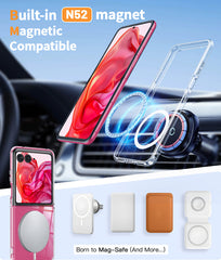 FNTCASE for Motorola Razr Ultra 2025 Phone Case: Magnetic Charging Anti Yellowing Shockproof Magsafe Support Phone Case