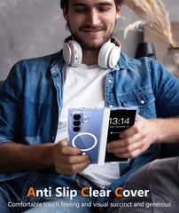 Samsung Z Fold 8 Ultra/Z Fold 7 Magnetic Case: Clear Military Grade Drop Protection Anti Yellowing Cell Phone Cover