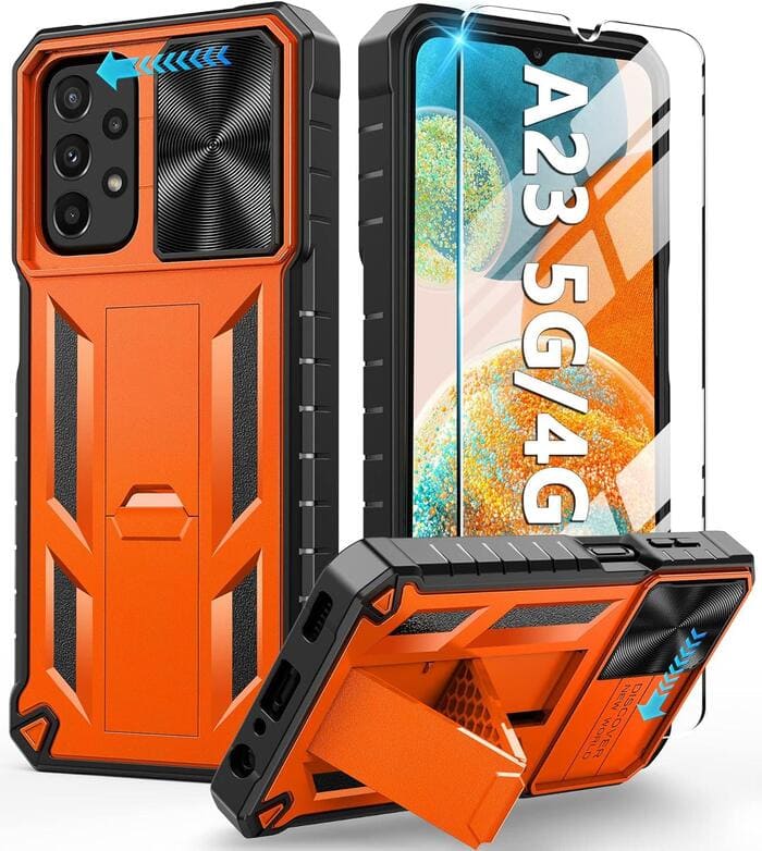 FNTCASE for Samsung Galaxy A23 5G Case: (Samsung Galaxy A23 4G LTE) Dual  Layer Protective Heavy Duty Cell Phone Cover Shockproof Rugged with Non  Slip