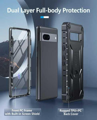 Pixel 7A Case with Built-in Screen Protector and Kickstand Military Drop Protection - FNTCASE OFFICIAL