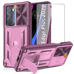 Case for Motorola Edge-Plus 2022 Protective Cover with Kickstand and Slide Cover Protection - FNTCASE OFFICIAL