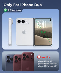 iPhone Duo 2026 with Hinge Protection Translucent Magnetic Rugged Case Featuring Ring Kickstand Military Grade Protection