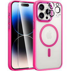 FNTCASE for iPhone 14 Pro Phone Case: Magnetic Charging Shockproof Magsafe Support - Frosted Oil Spray Touch