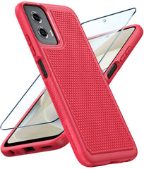 FNTCASE Moto G Power 5G 2024 Phone Case: Dual Layer Heavy Duty Protective Cover Shockproof Rugged with Non-Slip Textured Back