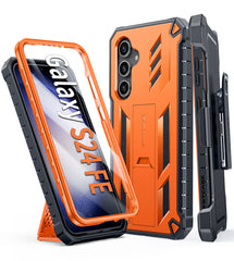 FNTCASE For Samsung Galaxy S24 FE Phone Case: Rugged Protective Phone Case with Belt Clip Holster and Kickstand