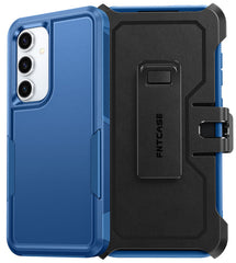 FNTCASE for Samsung Galaxy S24 FE Phone Case: Dual Layer Military Grade Drop Protection Phone Cover with Belt-Clip Holster | Rugged Durable Heavy Duty Shockproof Protective Bumper Tough