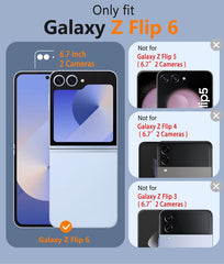 FNTCASE Samsung Z Flip 6 用電話ケース: クリア スリム 黄ばみ防止 耐衝撃 保護