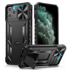 iPhone 11 Pro Max Case: Military Grade Drop Protective Phone Case with Slidable Camera Lens Cover and Kickstand