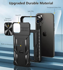 iPhone 11 Pro Max Protective Phone Case with Sliding Camera Cover Black