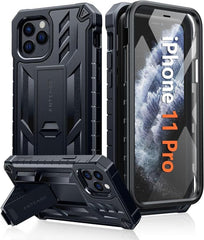 iPhone 11 Pro Phone Case with Built-in Screen Protector and Stand FNTCASE