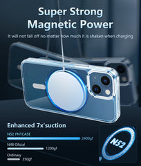 iPhone 12 Mini 13 Mini Clear Case: Magnetic Charging Magsafe Support
