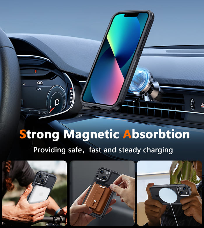 iPhone 12 Mini 13 Mini Phone Case Magnetic Drop Shockproof Protect
