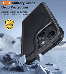 iPhone 12 Mini 13 Mini Phone Case Magnetic Dual Layer Military Grade Drop Shockproof Protection