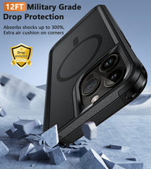FNTCASE For iPhone 14 Pro Max Phone Case Magnetic Dual Layer Military Grade Drop Shockproof Protection