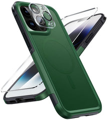 iPhone 14 Pro Max Phone Case Magnetic Drop Shockproof Protective Green
