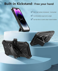 iPhone 14 Pro Max 6.7 inches Phone Cover with Kickstand and Belt Clip