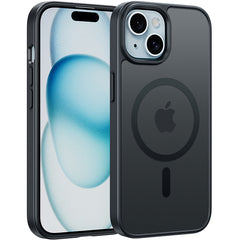 FNTCASE for iPhone 15 Phone Case: Magnetic Charging Shockproof Magsafe Support - Frosted Oil Spray Touch