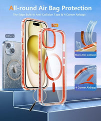 iPhone 15 Magnetic Clear Case with Built-in Anti-Collision Tape FNTCASE
