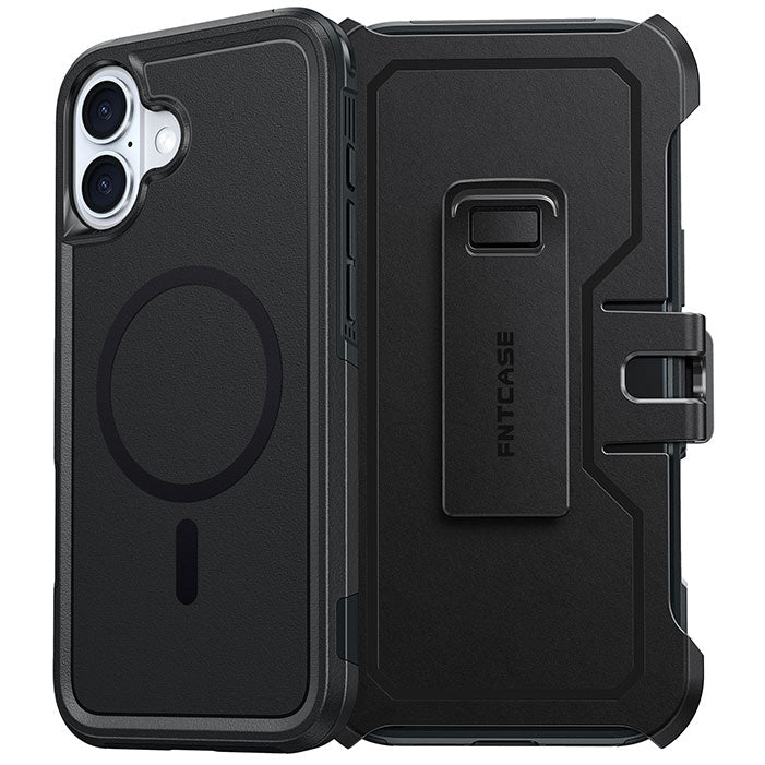 iPhone 16 Plus Case: Magnetic Phone Case with Belt Clip Holster