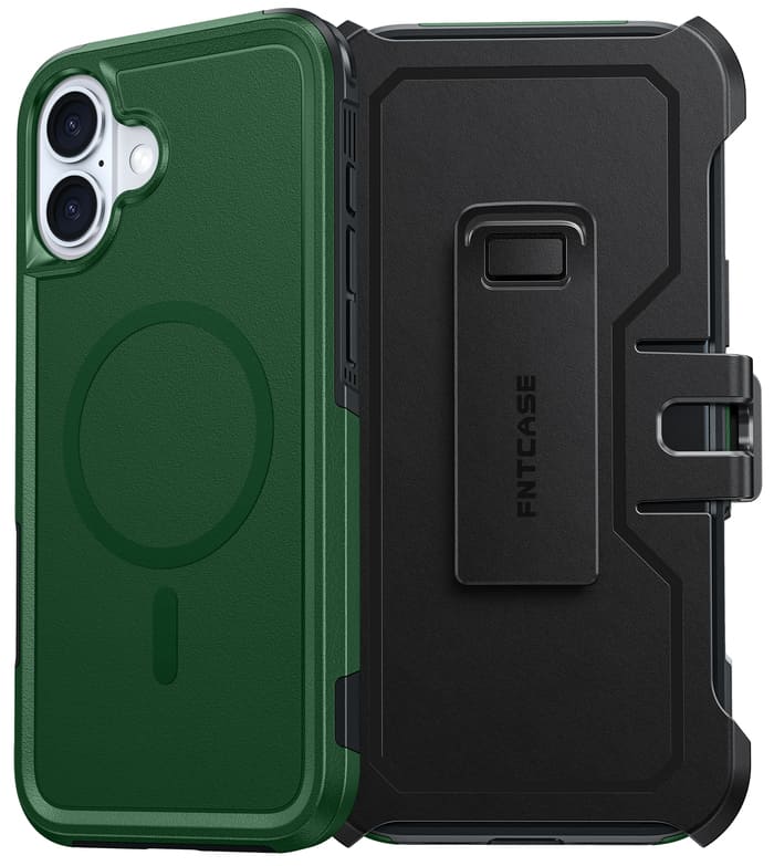 iPhone 16 Plus Case: Magnetic Phone Case with Belt Clip Holster