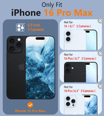 FNTCASE for iPhone 16 Pro Max Magnetic Case: Dual Layer Protective Phone Cover with Belt Clip Holster | Military Grade Dropproof Protection Durable Non Slip Textured Back