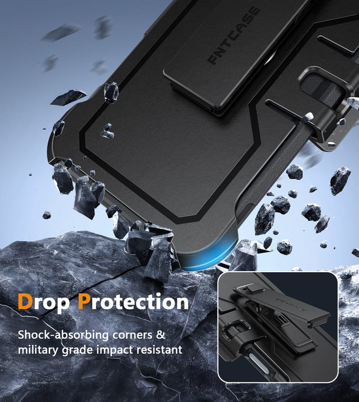 iPhone 16 Pro Max Case: Magnetic Phone Case with Belt Clip Holster