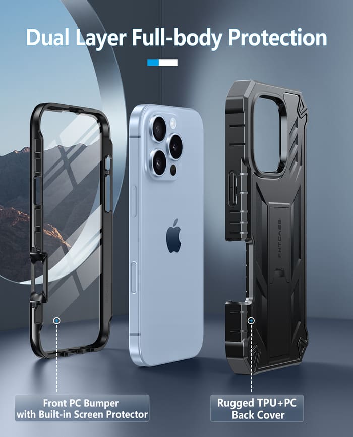 iPhone 16 Pro Max Case: Phone Cover with Built-in Screen Protector