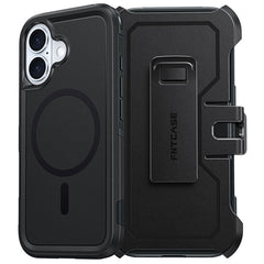 FNTCASE iPhone 16 Case: Magnetic Phone Case with Belt Clip Holster