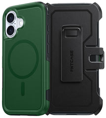 FNTCASE iPhone 16 Case: Magnetic Phone Case with Belt Clip Holster