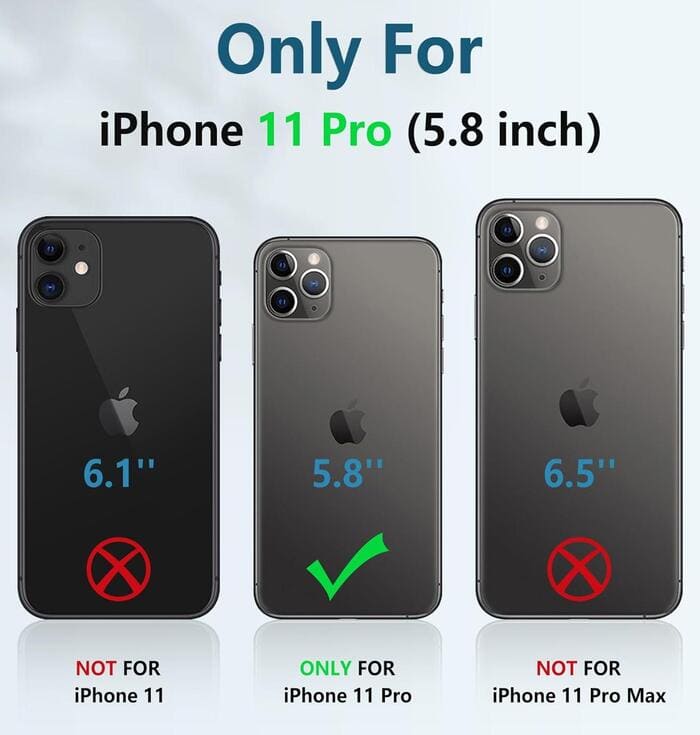iPhone 11 Pro Dual Protective Case with Camera Cover and Stand Black FNTCASE