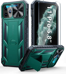 iPhone 11 Pro Dual Protective Case with Camera Cover and Stand FNTCASE