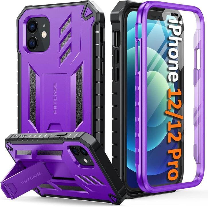 iPhone 12/12 Pro Military Grade Protective Case with Built-in Screen FNTCASE
