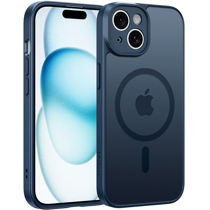 FNTCASE for iPhone 15 Magnetic Frosted Translucent Matte Slim Case